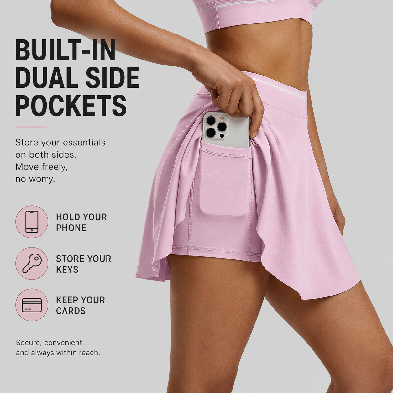 CloudPocket 2-in-1 Active Skort