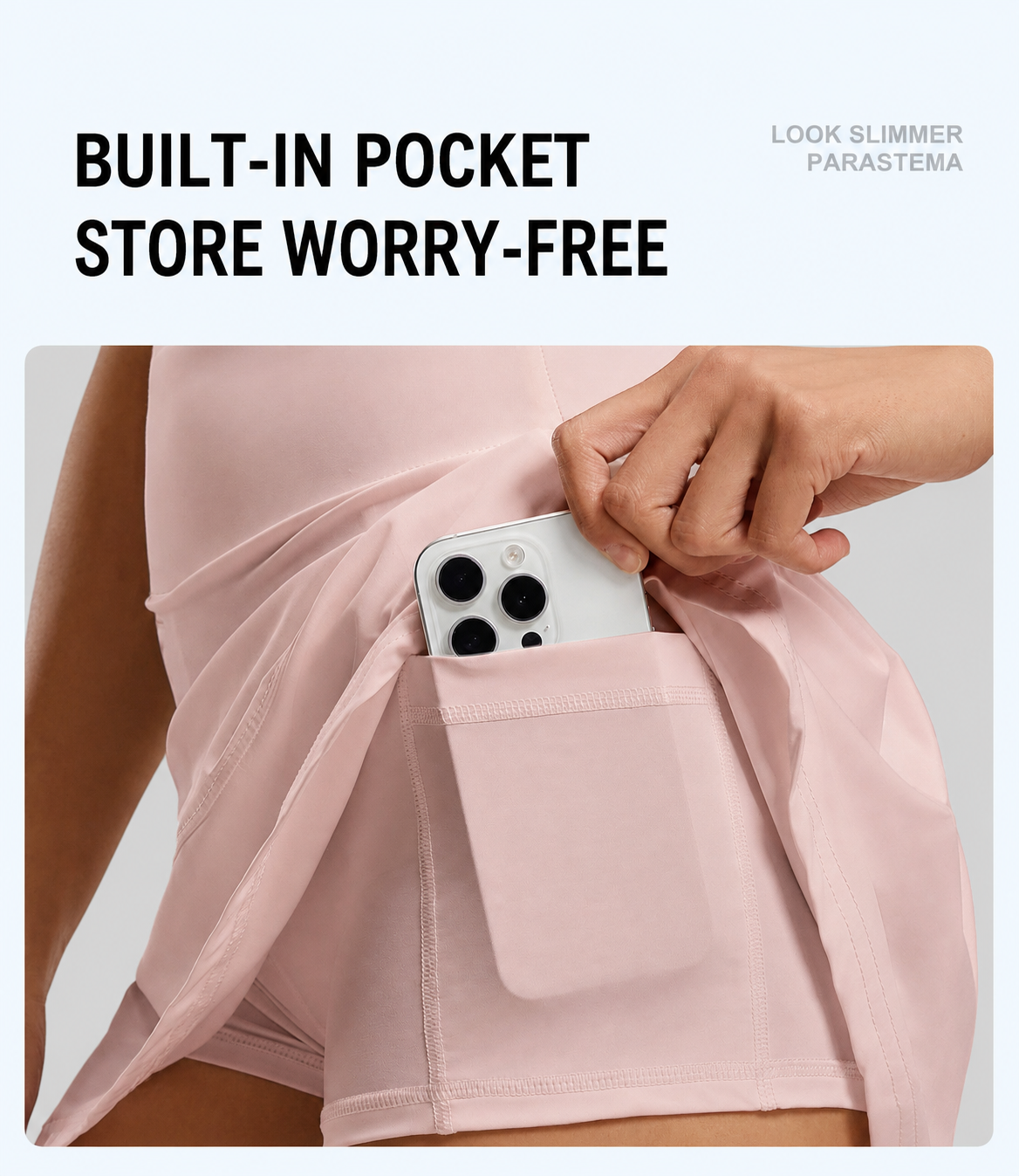 CloudPocket Pleated Active Skort